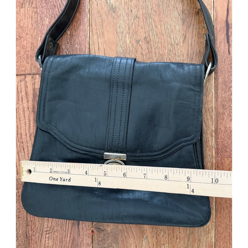 Vintage Garay Black Leather Shoulder Bag - Picture 6 of 8